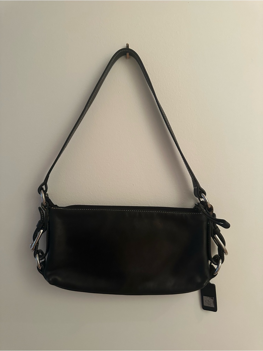 Ralph lauren black baguette bag